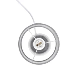 10.04" Traditional Ceramic Thimble Base Bedside Table Desk Lamp With Matching Fabric Shade Gray - Simple Designs -Home Improvement Store GUEST f6210aa0 6b5a 4fe9 8677 2445f453c5e2