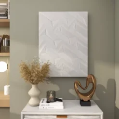 Wood Geometric Carved Wall Decor White - CosmoLiving By Cosmopolitan -Home Improvement Store GUEST f6d18ac2 1841 44b2 aeff de2494d8ba2e