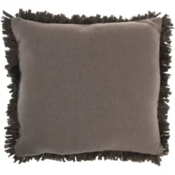 17"x17" Shag Chindi Short Cut Square Throw Pillow Charcoal - Mina Victory -Home Improvement Store GUEST f6e408d5 c83e 4621 8d7a 81004d79cf4b