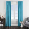 Bacati - Aqua Arrows Cotton Printed Single Window Curtain Panel -Home Improvement Store GUEST f716eff4 e1a2 4d41 9c53 530fd268c45d