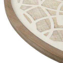 Leah Round Two-Tone Medallion Wall Decor Natural/White - Madison Park -Home Improvement Store GUEST f7da16f3 c616 4159 b650 fb1cab93d92c