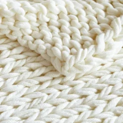 50"x60" Chunky Double Knit Handmade Throw Blanket - Madison Park -Home Improvement Store GUEST f851feb1 9cc4 41ca 9bb8 ae63d96e5265