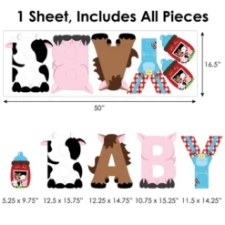 Big Dot Of Happiness Farm Animals - Peel And Stick Barnyard Baby Shower Standard Banner Wall Decals - Baby -Home Improvement Store GUEST f991ef09 a838 4acf 9dbc 07ad3dca355c