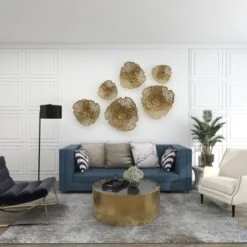 Metal Floral Wall Decor Set Of 3 Gold - Olivia & May -Home Improvement Store GUEST f9b82229 fc56 456e 88cf c45fa3b2f45e