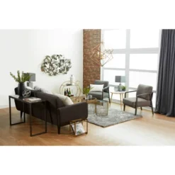 Modern Metal Chandelier With Link Style Chain Gold - Olivia & May -Home Improvement Store GUEST f9d12779 1582 41ed b0ae 4262808c2c0c