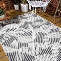 Jazz High-Low Pile Art Deco Geometric Indoor/Outdoor Area Rug - JONATHAN Y -Home Improvement Store GUEST fe9af68a 50a7 488c bd2a e234f7b8faef